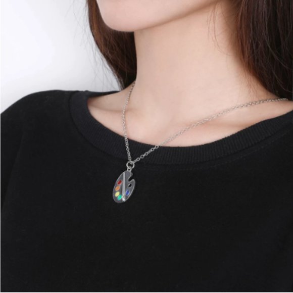 🍏50% OFF/3+...Artist Brushes and Palette Necklace - Picture 4 of 9